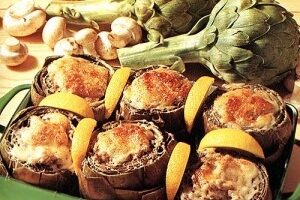 Артишоки з печерицями