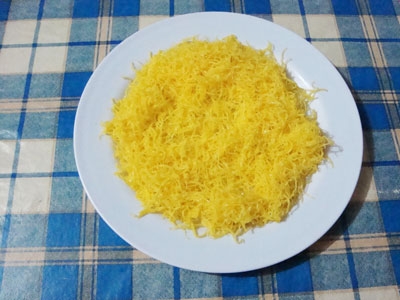 пряжа на тарілці