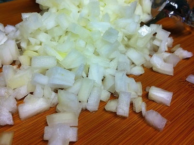 лук кубиком