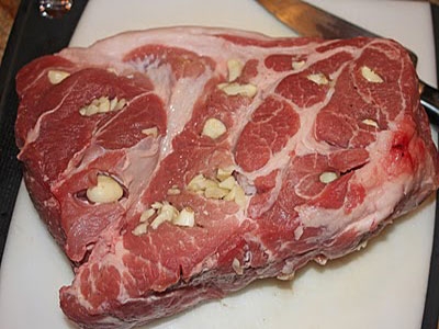 м'ясо з часником