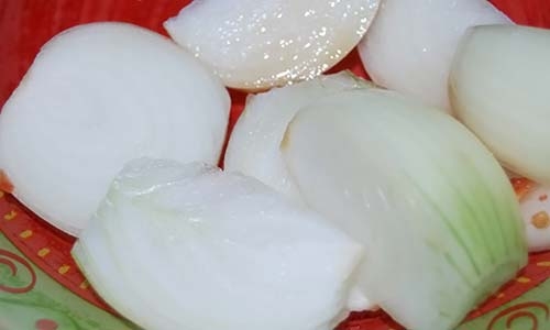 лук часточками