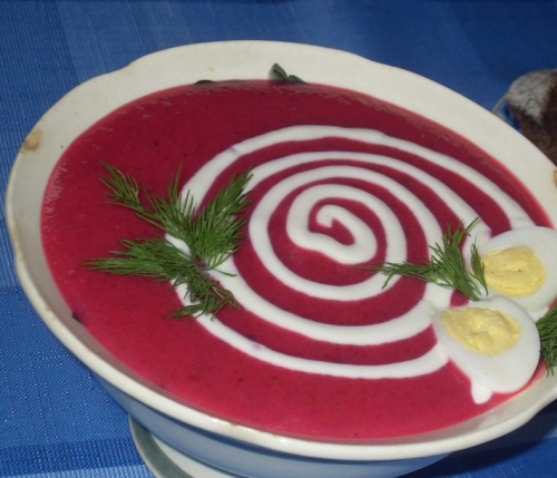 Готовий суп-пюре з буряка