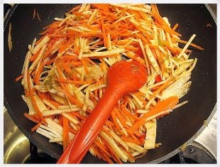 обсмажуємо овочі