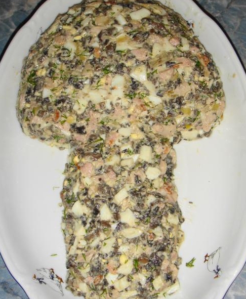 готуємо салат «Грибок».