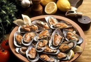 Мідії на пару
