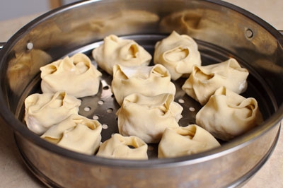 манти в пароварці