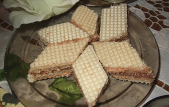 тортик з вафельних коржів