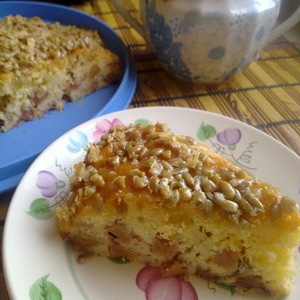 мокрий пиріг з яблуками