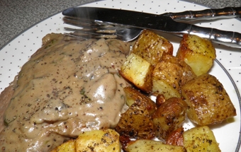 пісна грибна підливка з картоплею