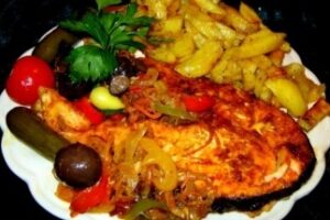 Стейк з сьомги в духовці (без фольги)