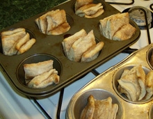 дістаємо з духовки булочки гармошка