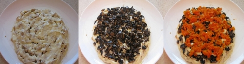 Викладаємо салат шарами