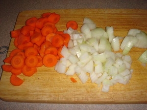 Подрібнені овочі