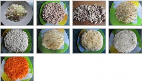 збираємо шари салату