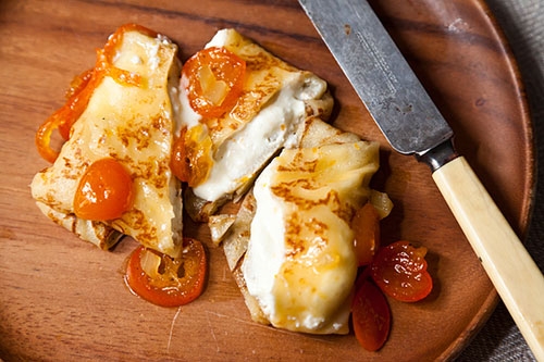 млинці з сиром і кумкватом