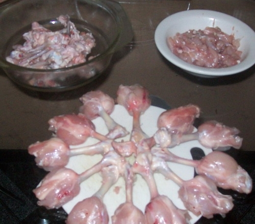 Очищаємо курячі крила