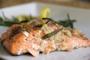 Лимонно-розмаринова сьомга