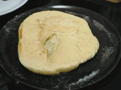 смажимо плацинду з гарбузом з одного боку