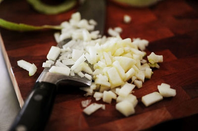 кубики яблука