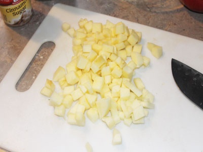 кубики яблука