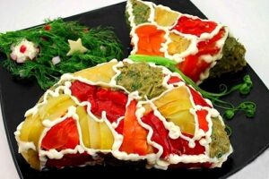 Листковий закусочний торт "Мішечок щастя"