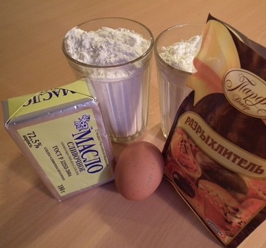 інгредієнти для приготування тіста