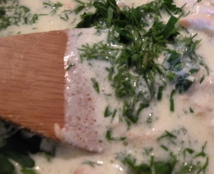 часниково-вершковий соус