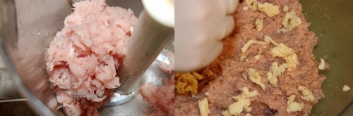 М'ясо подрібнюємо в блендері