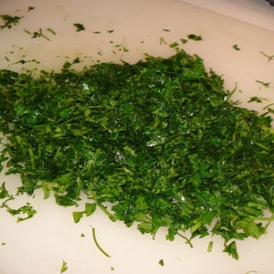 зелень на дошці