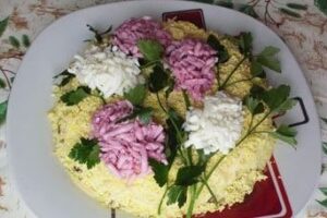 Салат "Кільце" з печінки