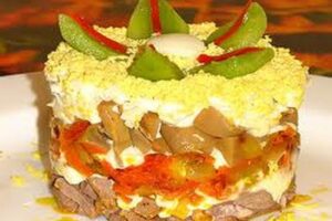 Салат з яловичого серця та волоських горіхів для годуючої мами