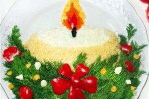 Салат "Новорічна свічка"