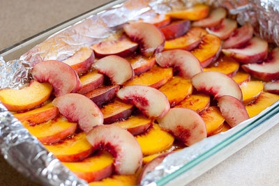 персики на тесті