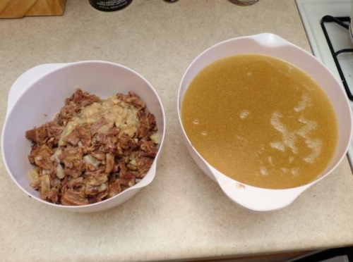 бульйон і м'ясо