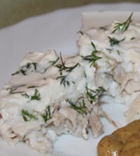 Курка під снігом готова