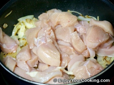 лук з куркою