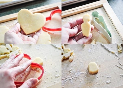 Вирізаємо з тіста печиво різних форм