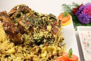 Маринована курка з рисом бір&;яні