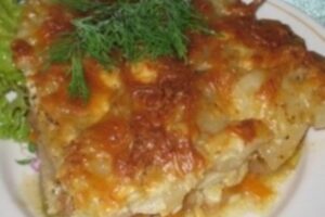 Запіканка з рибою і картоплею