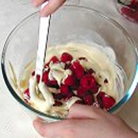 малина в кремі