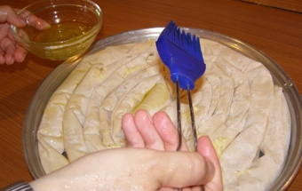 змащуємо вертуту оливковою олією