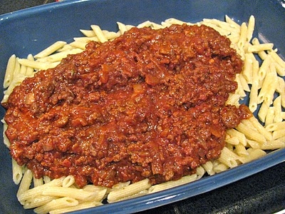 макаронник з м'ясом