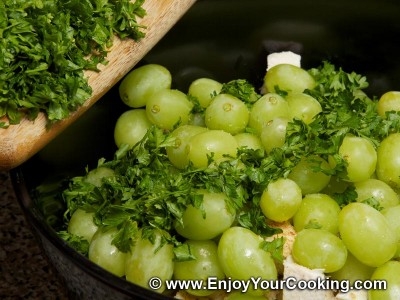 салат з виноградом і куркою