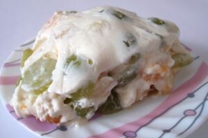 Сметанне желе з фруктами