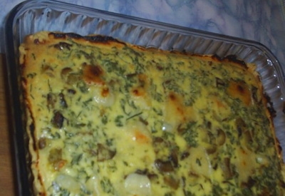 Готовий пиріг з грибами