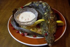 Стерлядь в шампанському