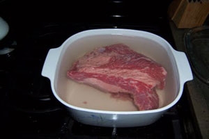 м'ясо у воді