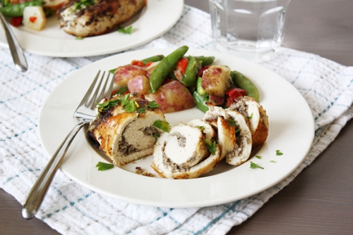 курячі грудки фаршировані грибами