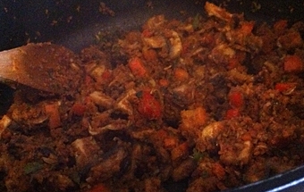 смажимо все подрібнені овочі