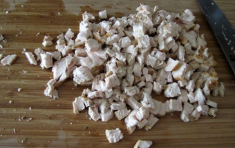 подрібнюємо куряче філе